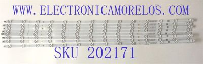 KIT DE LEDS PARA TV VIZIO (8 PZ) / NUMERO DE PARTE LBM500M0702-ABF-3(HF)(O) / 210BZ14D0B339CL00E / 21317 160726 C003 / 160729 / 160728 / 160725 / 160750 / 160727 / 160751 / PANEL TPT500WR-U3T03.DJ REV:S01U / MODELO M50Q7-J01 LTYHG7KX
